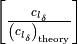 \left[ \frac{c_{l_{\delta}}}{\left( c_{l_{\delta}} \right) _{\textnormal{theory}}} \right]